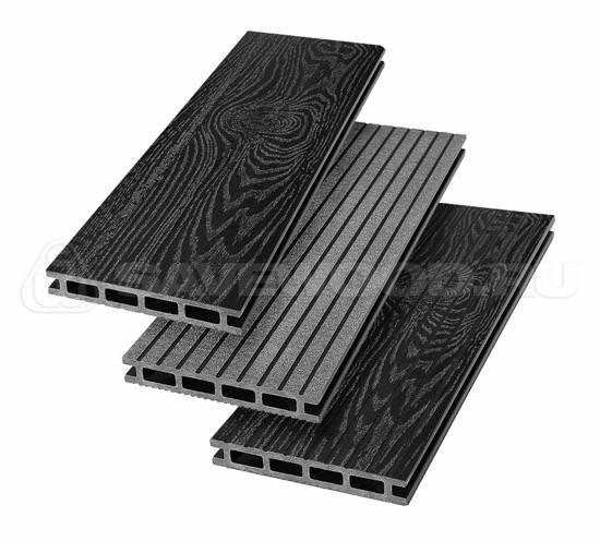Террасная доска из ДПК SW Carpinus (T) — двухсторонняя черный купить в Пушкино