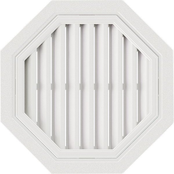 Восьмиугольная фронтонная вентиляционная решётка, Белая купить в Пушкино