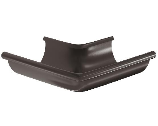 Водосток Aquasistem, система 125x90 -  Угол желоба, наружный 90° RR 32 Тёмно Коричневый купить в Пушкино