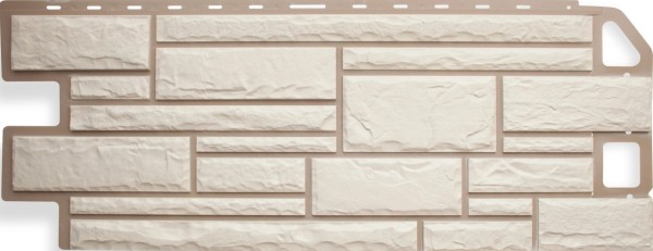 Цокольный сайдинг альта-профиль - коллекция "камень", белый купить в Пушкино