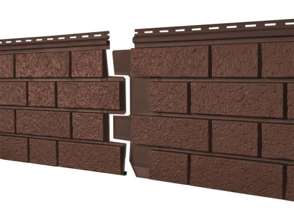 Фасадная панель Ю-пласт Стоун Хаус S-Lock Клинкер терракотовый купить в Пушкино