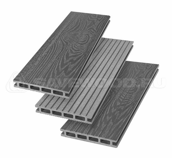 Террасная доска из ДПК SW Carpinus (T) — двухсторонняя графит купить в Пушкино