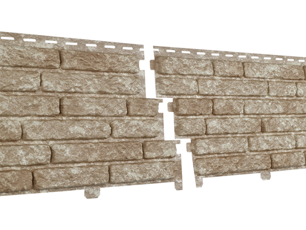 Фасадная панель Ю-пласт Стоун Хаус Кварцит Светло-бежевый купить в Пушкино