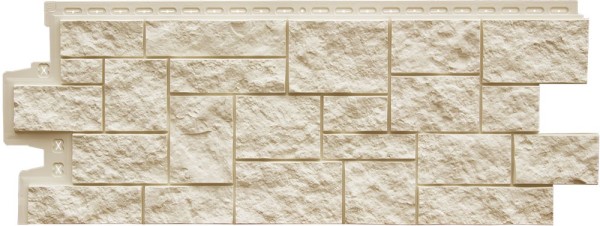Фасадная панель Grand Line Дикий камень Стандарт молочный купить в Пушкино