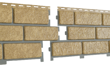 Фасадная панель Ю-Пласт Стоун Хаус Кирпич с декорированным швом Песочный купить в Пушкино