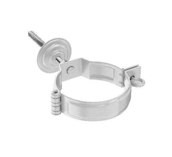 Водосток Aquasistem, система 125x90 - Комплект крепления трубы RR 20 Мраморно-белый купить в Пушкино