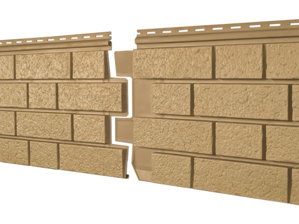 Фасадная панель Ю-пласт Стоун Хаус S-Lock Клинкер горчичный купить в Пушкино