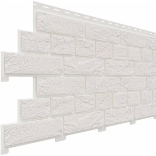 Фасадная панель Доломит Кирпич Славянка Белоснежный купить в Пушкино