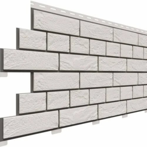 Фасадная панель Доломит Кирпич Славянка Белый купить в Пушкино