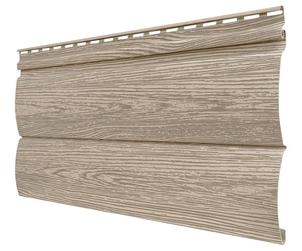 Виниловый сайдинг tecos, серия lux - оцилиндрованный брус двойной, - сибирский кедр купить в Пушкино