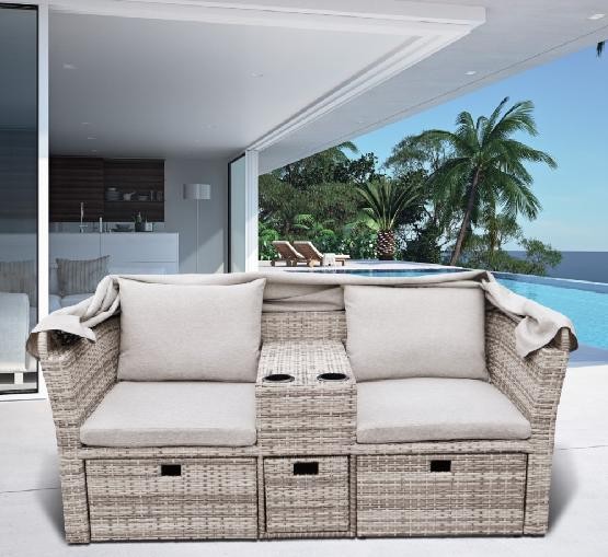 Комплект мебели AFINA плетеной из иск. ротанга AFM-330G Grey купить в Пушкино