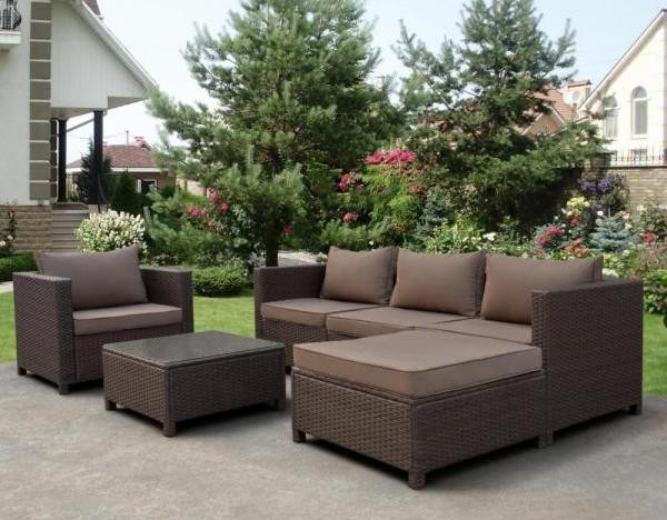 Комплект мебели AFINA плетеной из иск. ротанга YR821A Brown/Beige купить в Пушкино