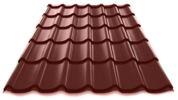 Металлочерепица Металл Профиль Norman полиэстер 0,5 сталь RAL 8017 коричневый купить в Пушкино