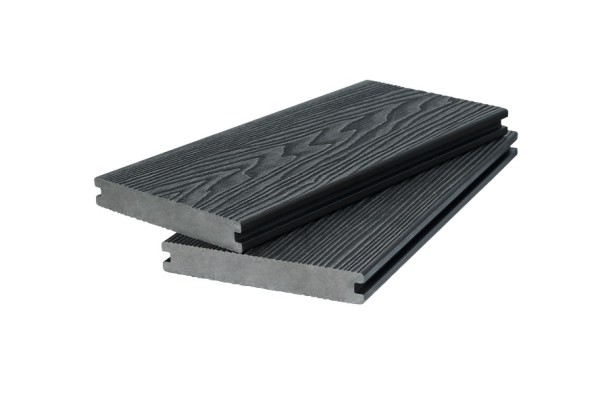 Доска террасная 3D фактура дерева POLIVAN GROUP двухсторонняя полнотелая SINGARAJA чёрный купить в Пушкино