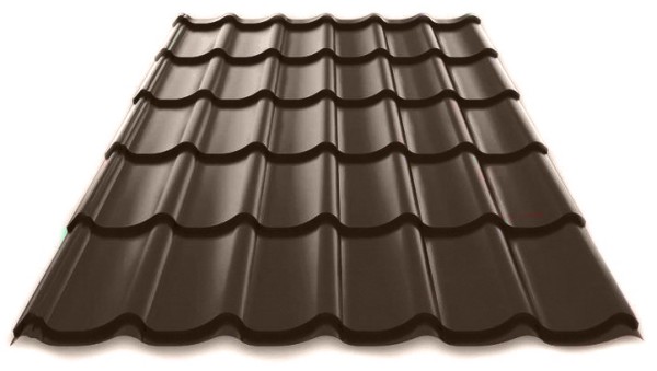 Металлочерепица Металл Профиль Norman полиэстер 0,5 сталь RR32 темно-коричневый купить в Пушкино