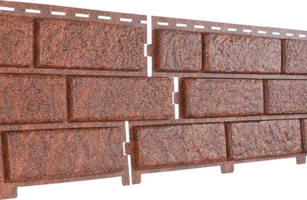 Фасадная панель Ю-Пласт Стоун Хаус Кирпич Красный купить в Пушкино