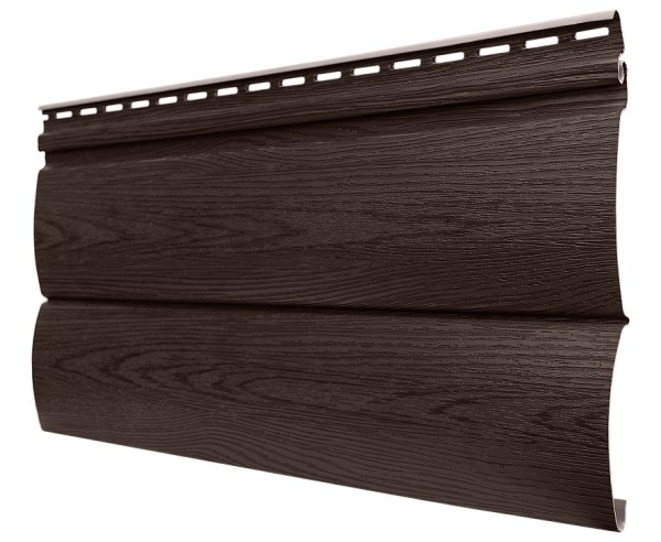 Виниловый сайдинг tecos, серия lux - оцилиндрованный брус двойной, - бразильская вишня купить в Пушкино