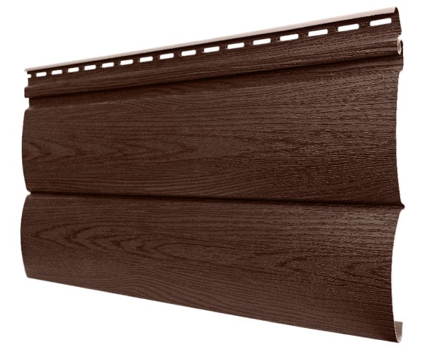 Виниловый сайдинг tecos, серия lux - оцилиндрованный брус двойной, - итальяский орех купить в Пушкино