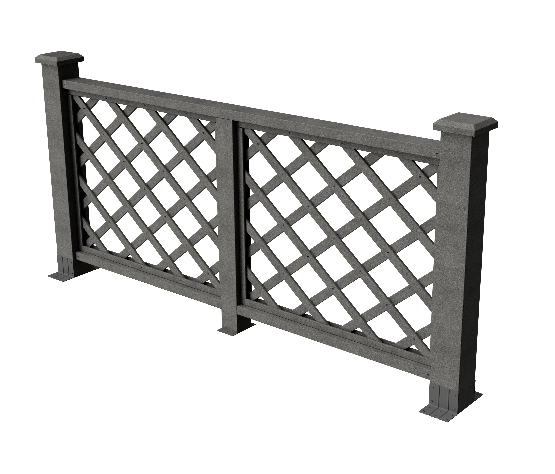 Ограждения декоративное ДПК GRINDERDECO Ламбет серый базальт купить в Пушкино