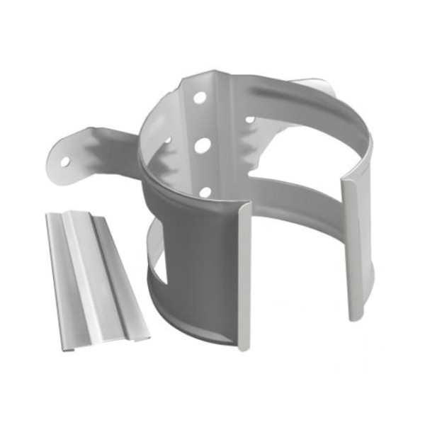 Водосток Grand Line 150x100 – Хомут трубы (на дерево) RAL 9003 купить в Пушкино