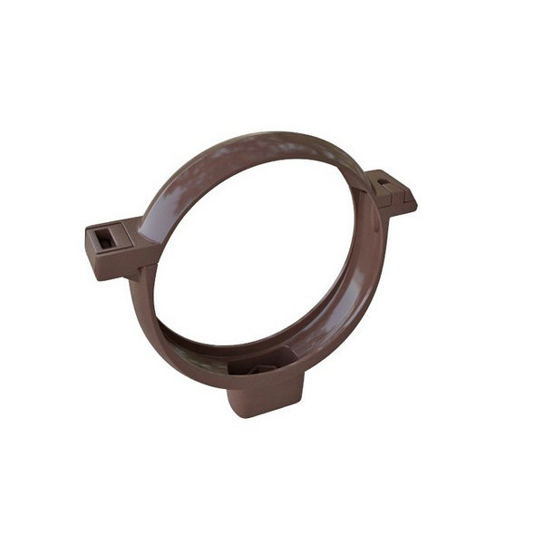 Водосток Альта-Профиль ПВХ – Хомут трубы (коричневый) купить в Пушкино