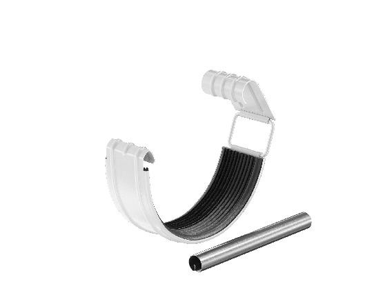 Водосток Aquasistem, система 125x90 - Соединитель желоба с резиновым уплотнителем RR 20 Мраморно-белый купить в Пушкино