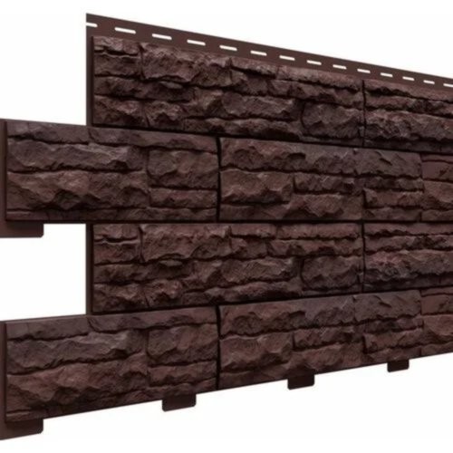 Фасадная панель Скалистый риф Премиум Каштан купить в Пушкино