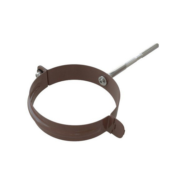 Водосток Альта-Профиль Метал – Хомут трубы металлический (коричневый) купить в Пушкино