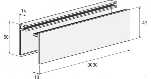 Планка финишная белая купить в Пушкино