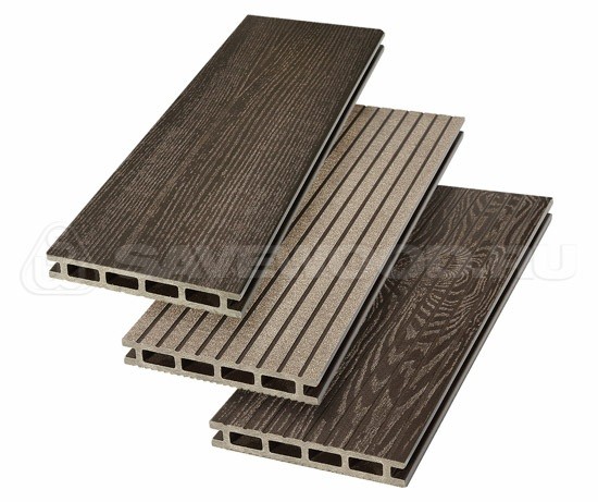 Террасная доска из ДПК SW Carpinus (R) — двухсторонняя темно-коричневый купить в Пушкино