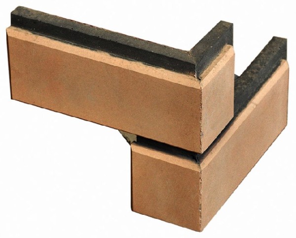 Угловой элемент Кирисс Фасад Гладкий кирпич с фаской купить в Пушкино