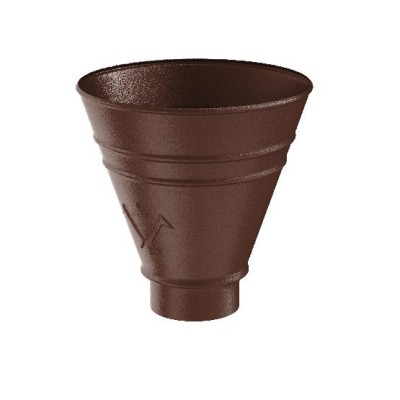 Водосток Aquasistem, Система 125x90 - Воронка водосборная круглая RAL 8017 Коричневый matt