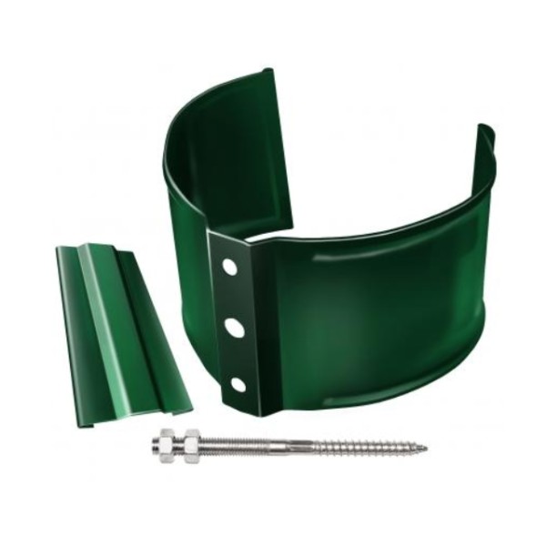 Водосток Grand Line 125x90 – Хомут трубы (на кирпич) RAL 6005 купить в Пушкино