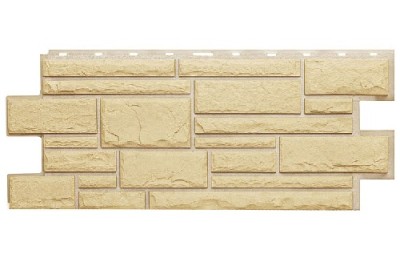 Фасадная панель Техоснастка, Камень Дикий, Желтый