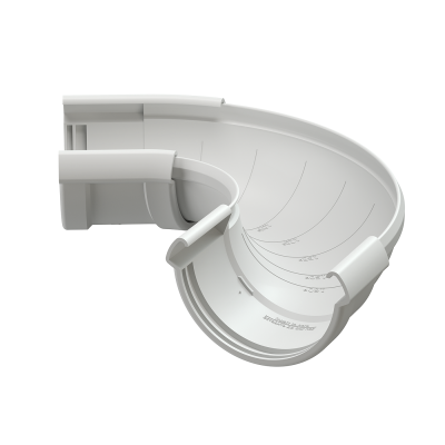 Угол желоба регулируемый Docke Lux ПВХ Пломбир