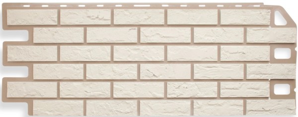 Фасадная панель Цокольный сайдинг Альта-профиль - коллекция "кирпич", кирпич белый купить в Пушкино