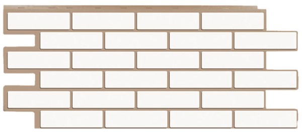 Фасадная панель T-Сайдинг - Кирпич Модерн Белый купить в Пушкино