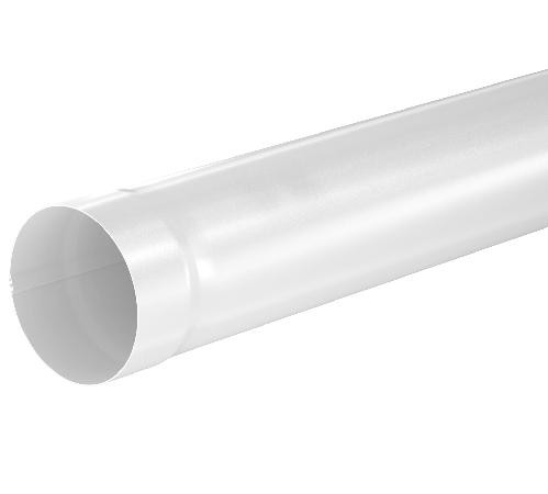 Водосток Aquasistem, система 150x100 - Труба водосточная 1.00м RR 20 Мраморно-белый купить в Пушкино