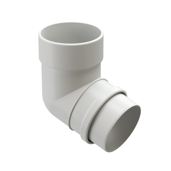 Колено 72˚ Docke Lux ПВХ Пломбир купить в Пушкино