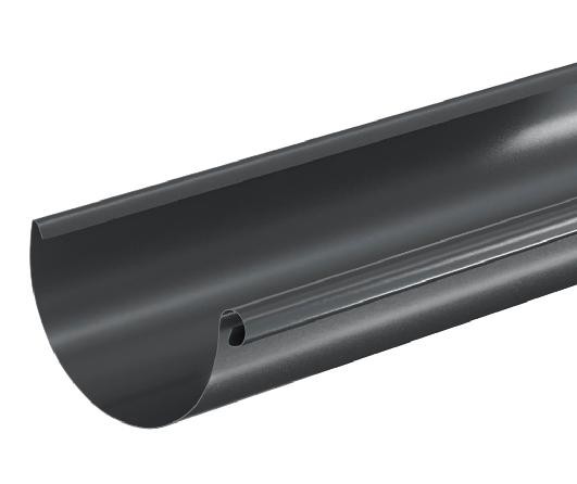 Водосток Aquasistem, система 150/100 - Водосточный желоб 3.00м RAL 7024 Тёмно-серый купить в Пушкино