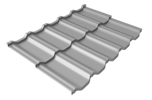 Металлочерепица модульная Квинта Uno Grand Line c 3D резом 0,5 Satin RAL 7004 сигнальный серый купить в Пушкино