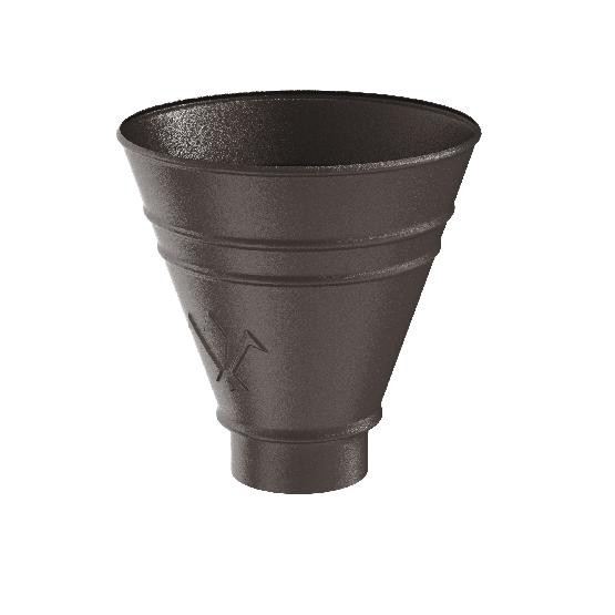 Водосток Aquasistem, Система 125x90 - Воронка водосборная круглая RR 32 Тёмно-коричневый matt купить в Пушкино