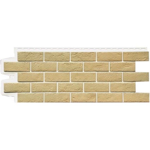Фасадная панель Grand Line Состаренный кирпич Элит ваниль, ШОВ белый купить в Пушкино