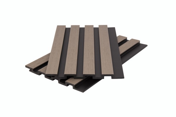 Стеновая панель брусковая двухцветная co-extrusion, snow mix купить в Пушкино