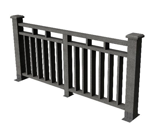 Ограждения декоративное ДПК GRINDERDECO Европа серый базальт купить в Пушкино