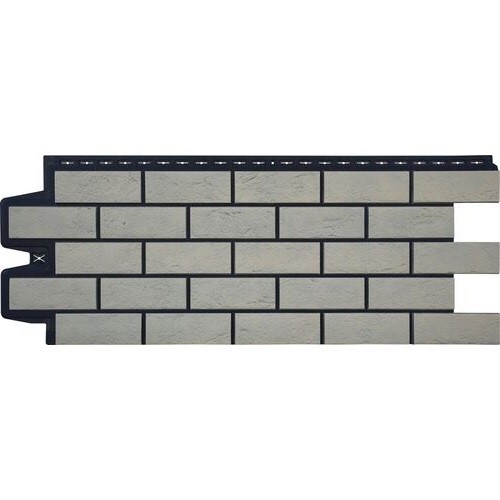 Фасадная панель Grand Line Состаренный кирпич Элит ваниль, ШОВ чёрный купить в Пушкино