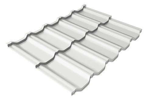 Металлочерепица модульная Квинта Uno Grand Line c 3D резом 0,5 Satin RAL 9003 сигнальный белый купить в Пушкино