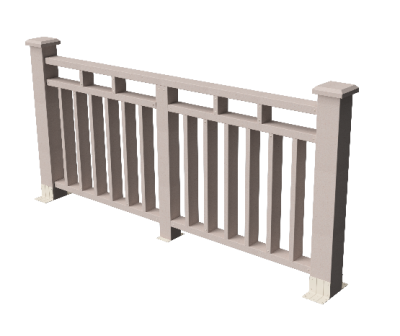 Ограждения декоративное ДПК GRINDERDECO Европа выбеленый дуб