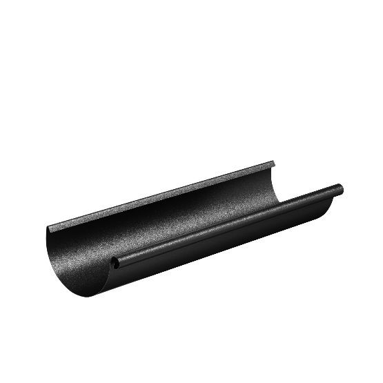 Водосток Aquasistem, система 125x90 - Водосточный желоб 3.00м RAL 9005 Чёрный купить в Пушкино