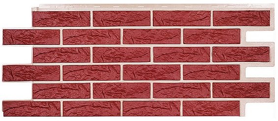 Фасадная панель Техоснастка, Лондон Брик, Красный купить в Пушкино